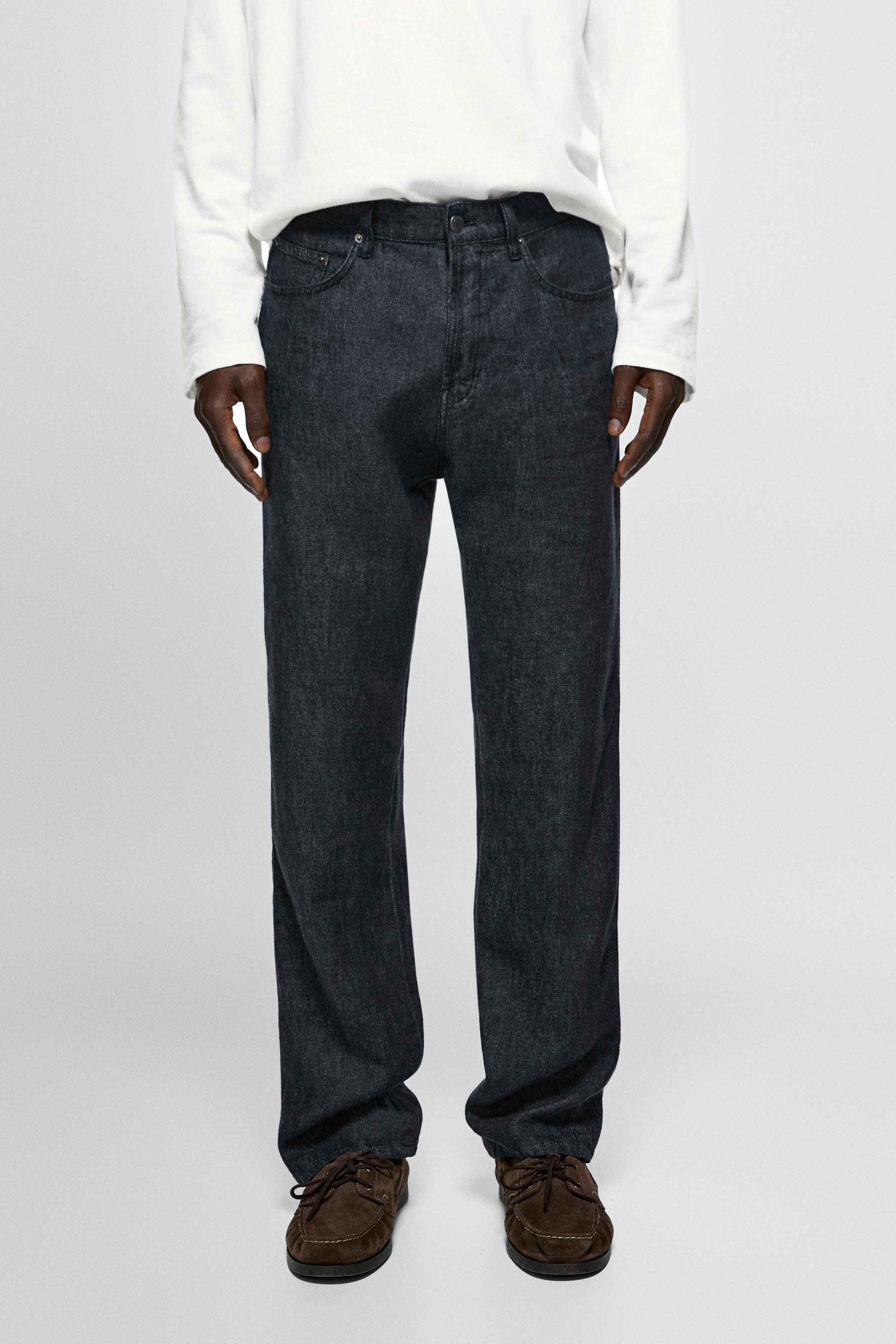 Faux jean straight lin