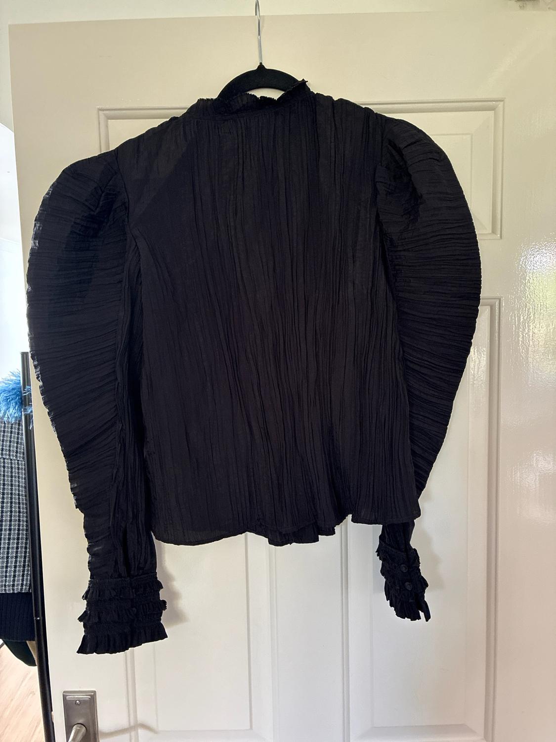 CRINKLED PUFF SLEEVE BLOUSE ZW COLLECTION - Image 3