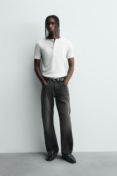 JEAN COUPE DÉCONTRACTÉE - Vert de Zara - Image 0