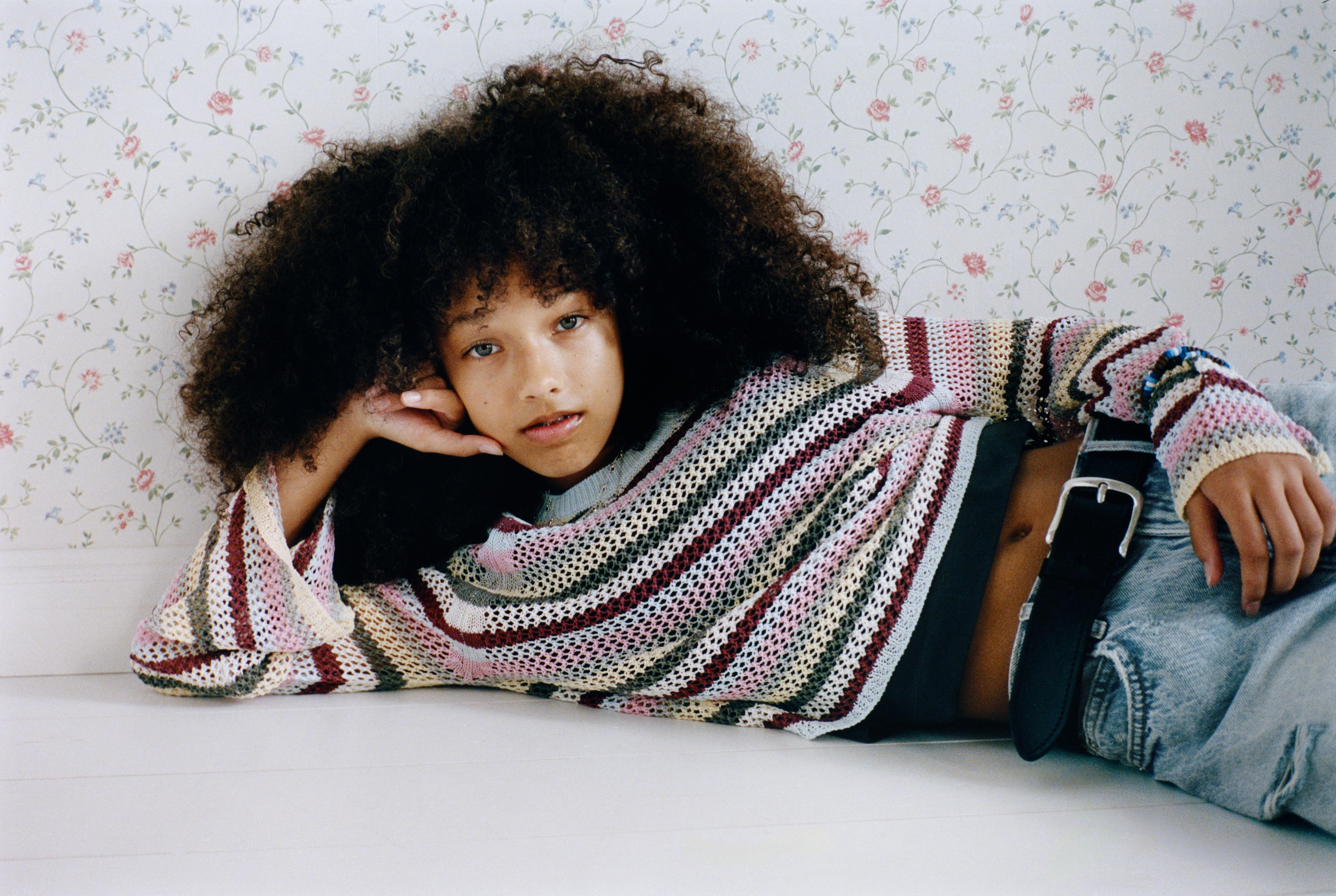 MESH STRIPED JUMPER — striped