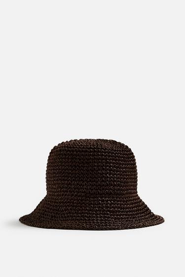 SOMBRERO BUCKET CROCHET - Marrón oscuro de Zara