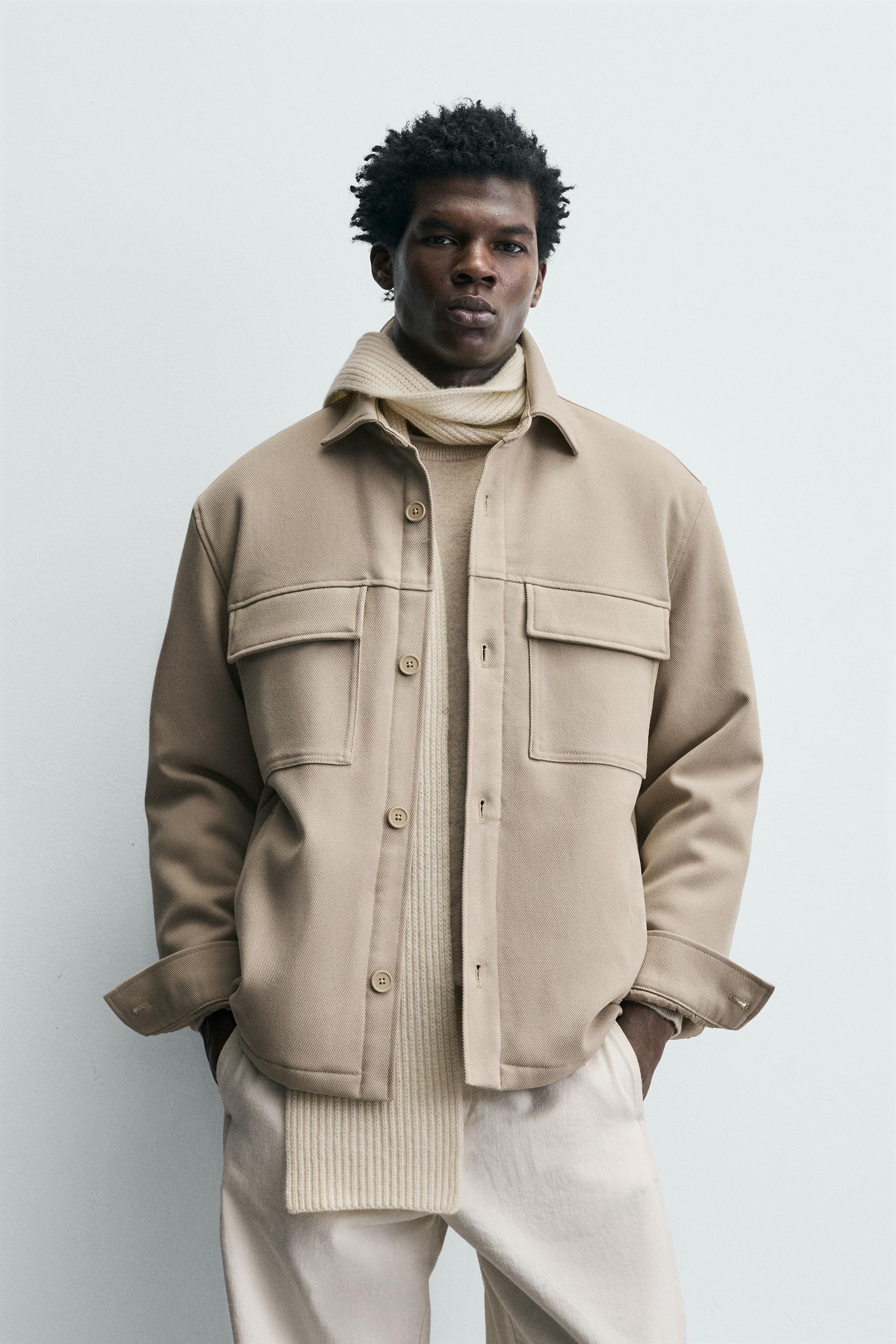 ソフトキルト加工シャツジャケット - ベージュ | ZARA Japan / 日本