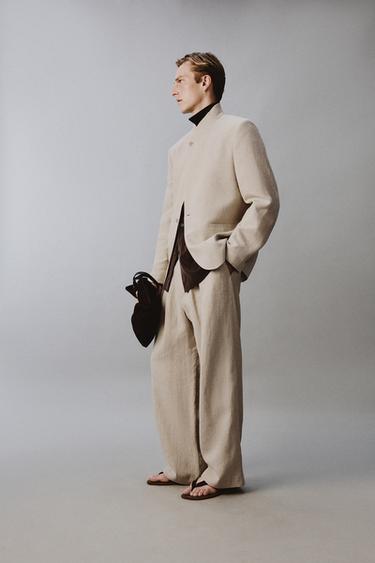 COSTUME CROISÉ COUPE DÉCONTRACTÉE - Abricot de Zara - Image 1