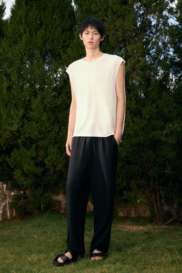 Zara 飄逸休閒版長褲 - 黑色