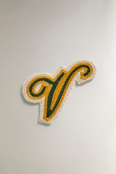 Zara COTTON LETTER V PATCH - Multicolored - Image 0