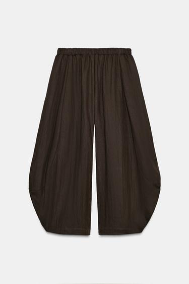 PANTALON TEXTURÉ À VOLUME ZW COLLECTION - Marron de Zara - Image 6