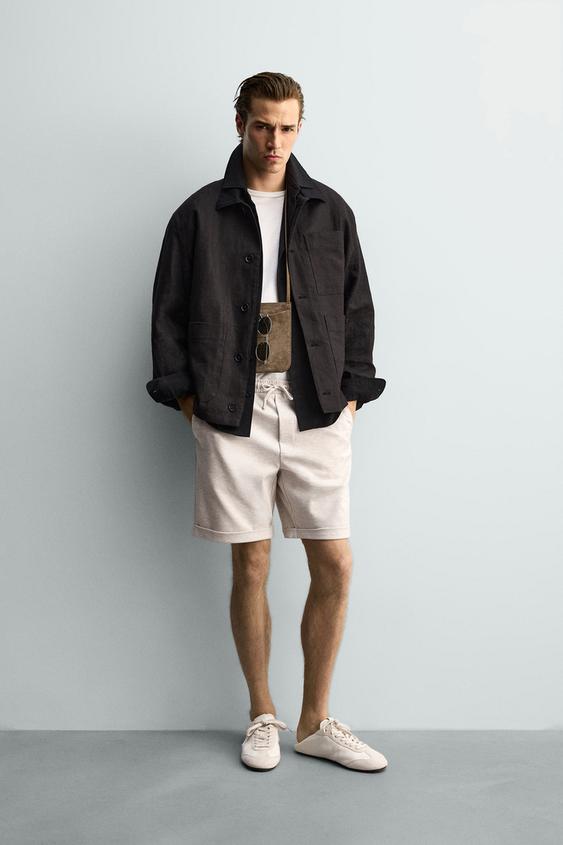 BERMUDA REGULAR FIT CONFORT - Crudo / Vigoré de Zara - Imagen 0