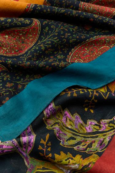 PAISLEY PRINT SCARF - Multicoloured by Zara - Image 4