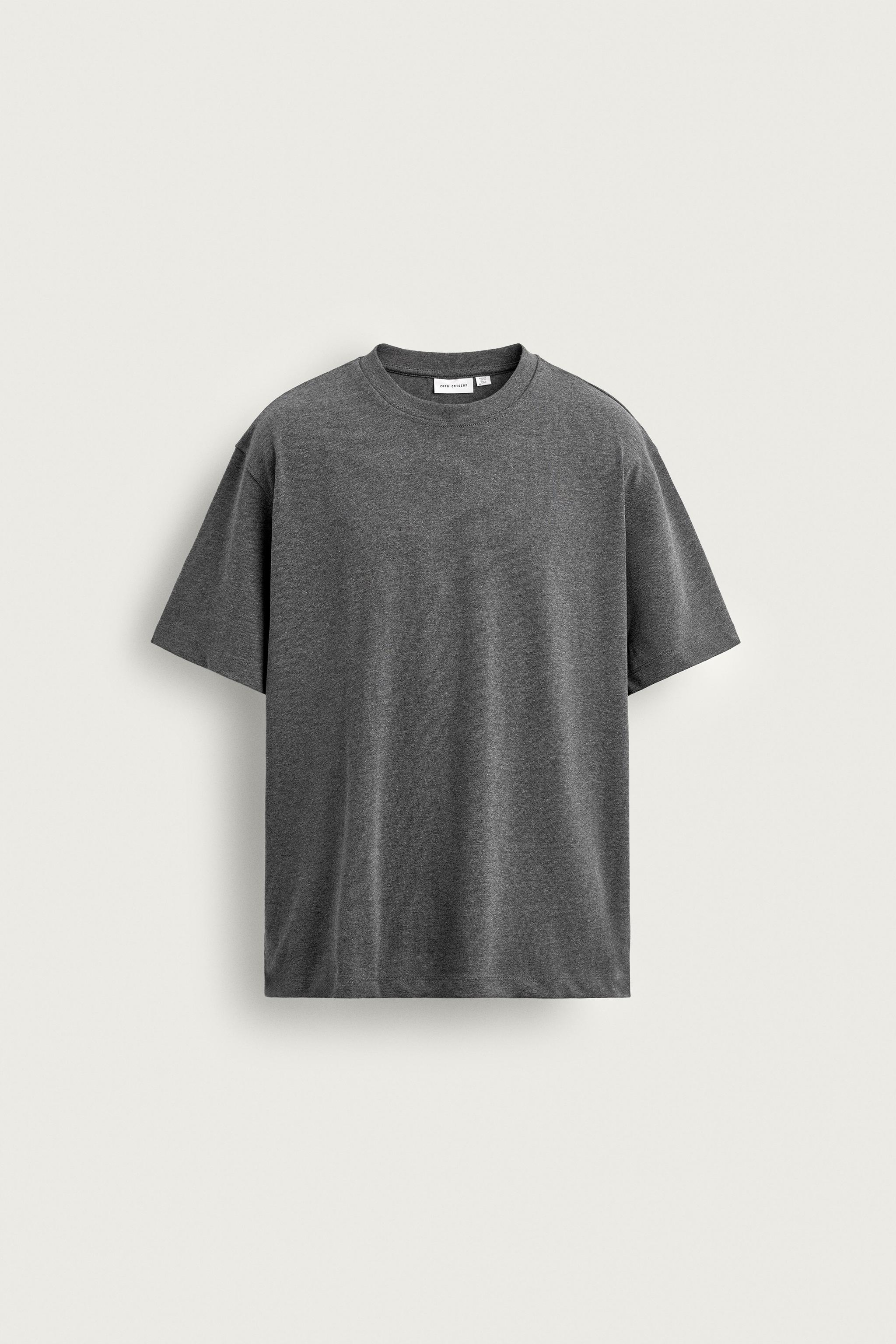 SHORT SLEEVE HEAVYWEIGHT T-SHIRT — Gray marl