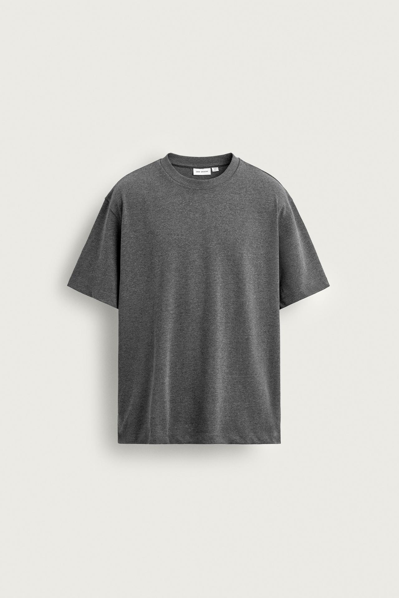 SHORT SLEEVE HEAVYWEIGHT T-SHIRT — Gray marl