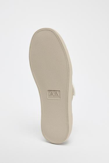 FABRIC STRAPPY BALLERINAS - White by Zara - Image 7