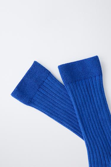 LONG RIBBED SOCKS - Bluish by Zara - Image 2