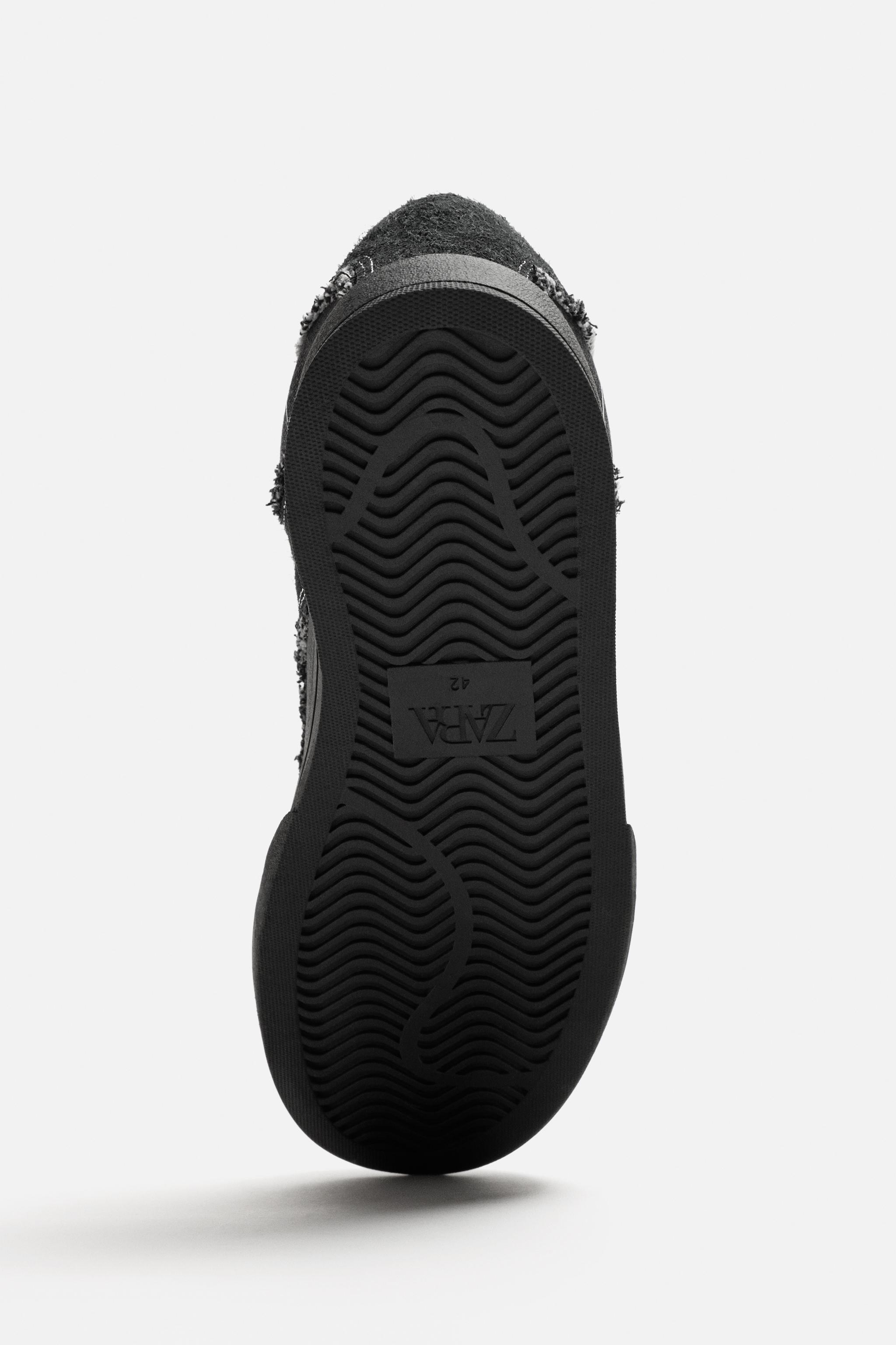 DENIM SKATE SNEAKERS - Black | ZARA United States