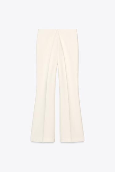 FLARE TROUSERS - Ecru by Zara - Image 6