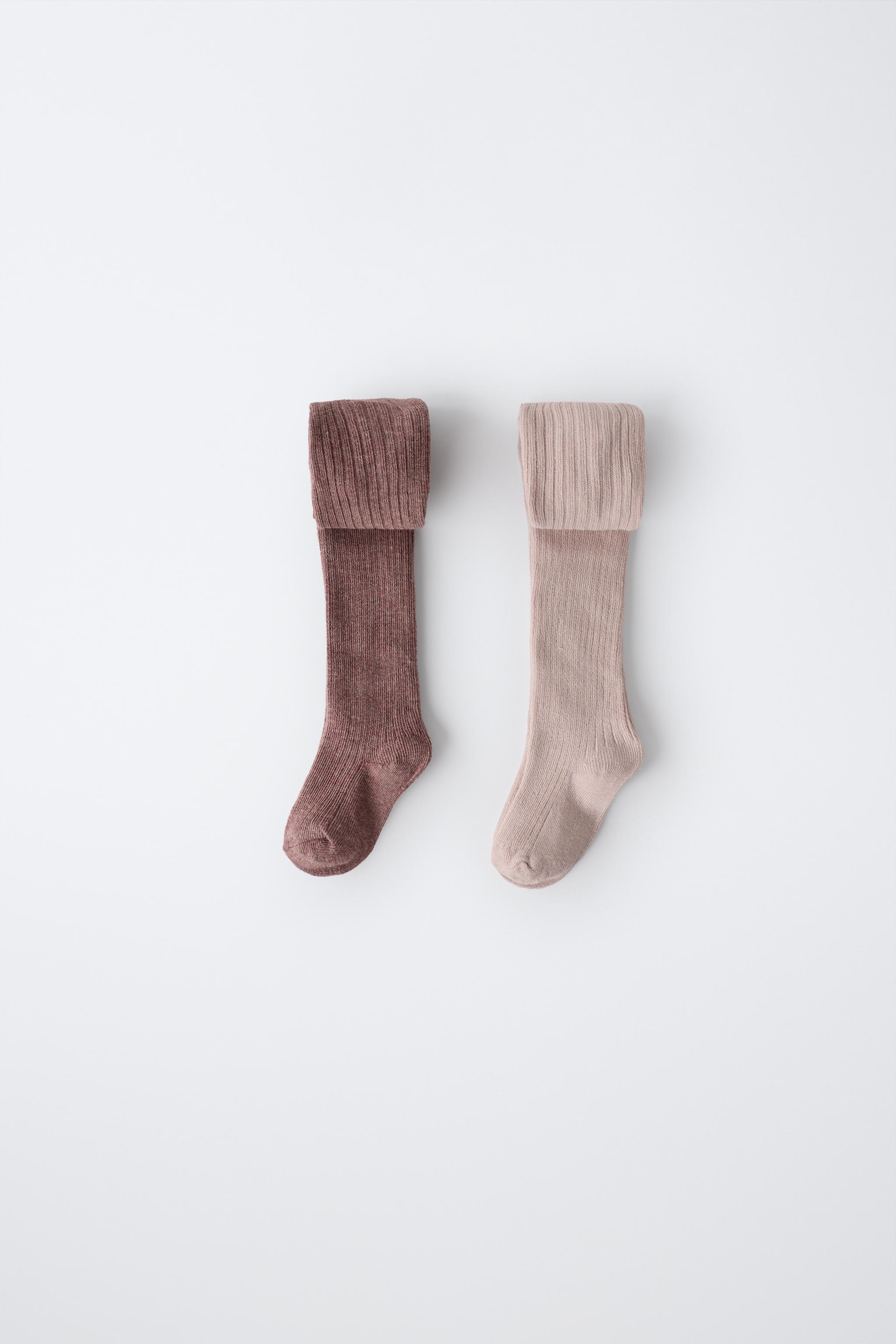 RIBBED TIGHTS 2-PACK — Pink
