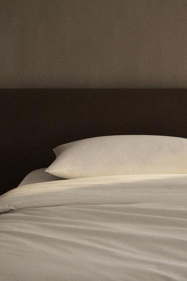 PERCALE DUVET COVER (200 THREAD COUNT) - White by Zara - Image 6