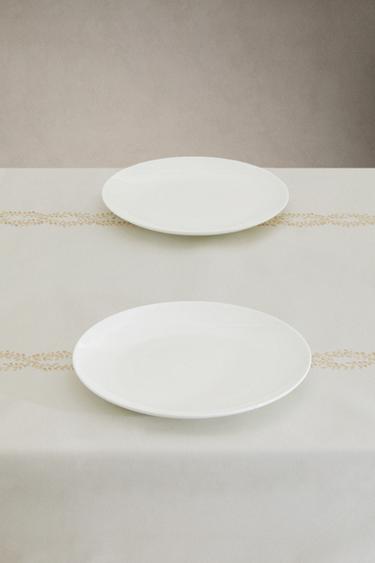 NAPPE SATIN BRODERIE VÉGÉTALE - Écru de Zara - Image 1