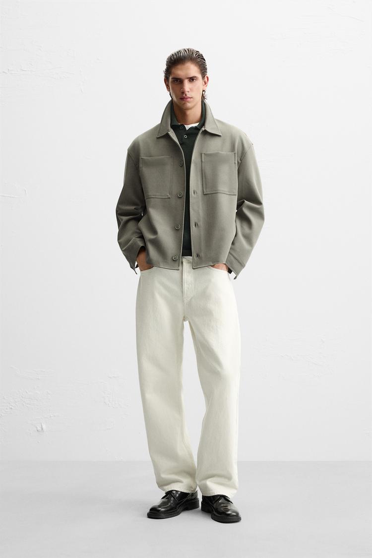 Wool Overshirt Overshirt Zara Man Zara Pockets Overshirt Wool Men