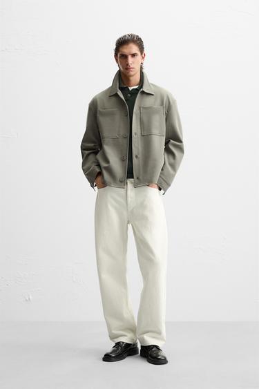 BOXY FIT OVERSHIRT - Khaki by Zara - Image 0