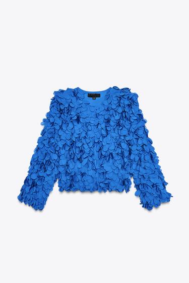 Zara PETAL JACKET - Bluish