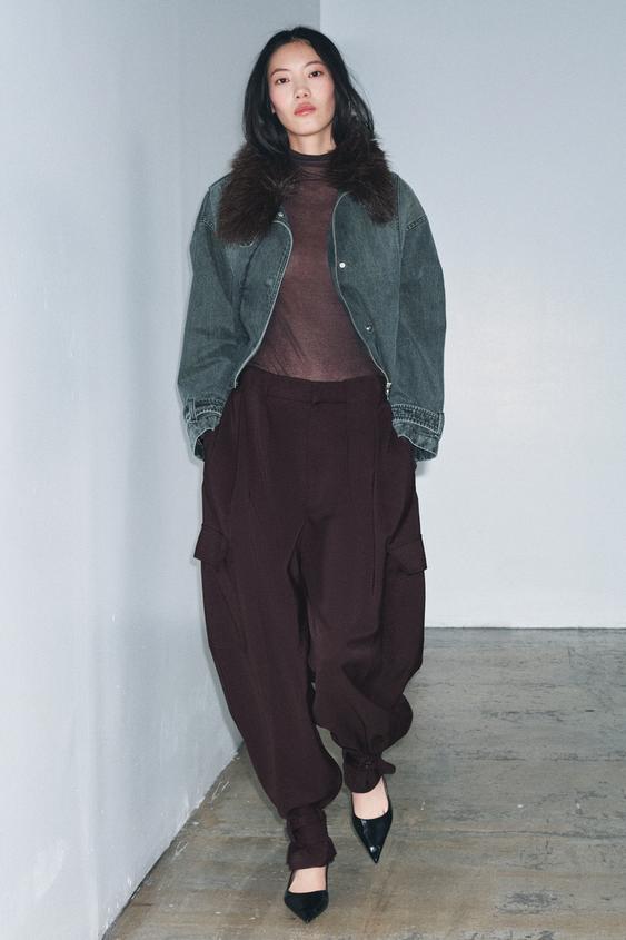 PLEATED CARGO PANTS ZW COLLECTION
