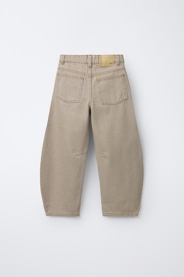 BARREL TROUSERS - Beige by Zara - Image 1