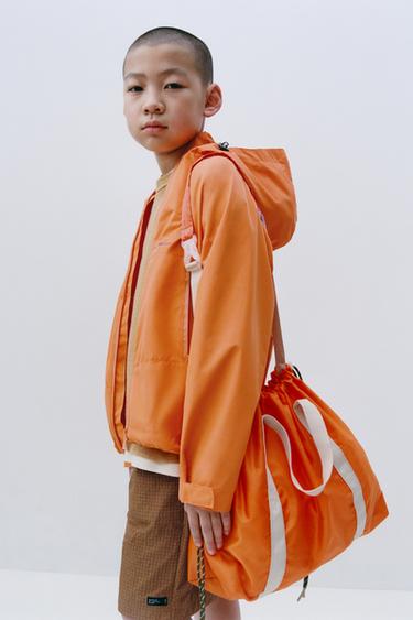 CHECK NYLON BERMUDA SHORTS - Terracotta by Zara - Image 0