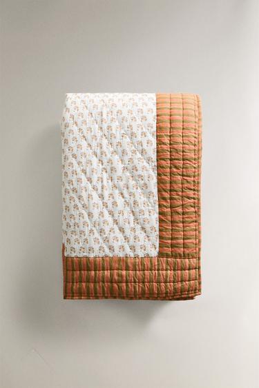PLAID COTON BLOCK PRINT - Orange de Zara - Image 4