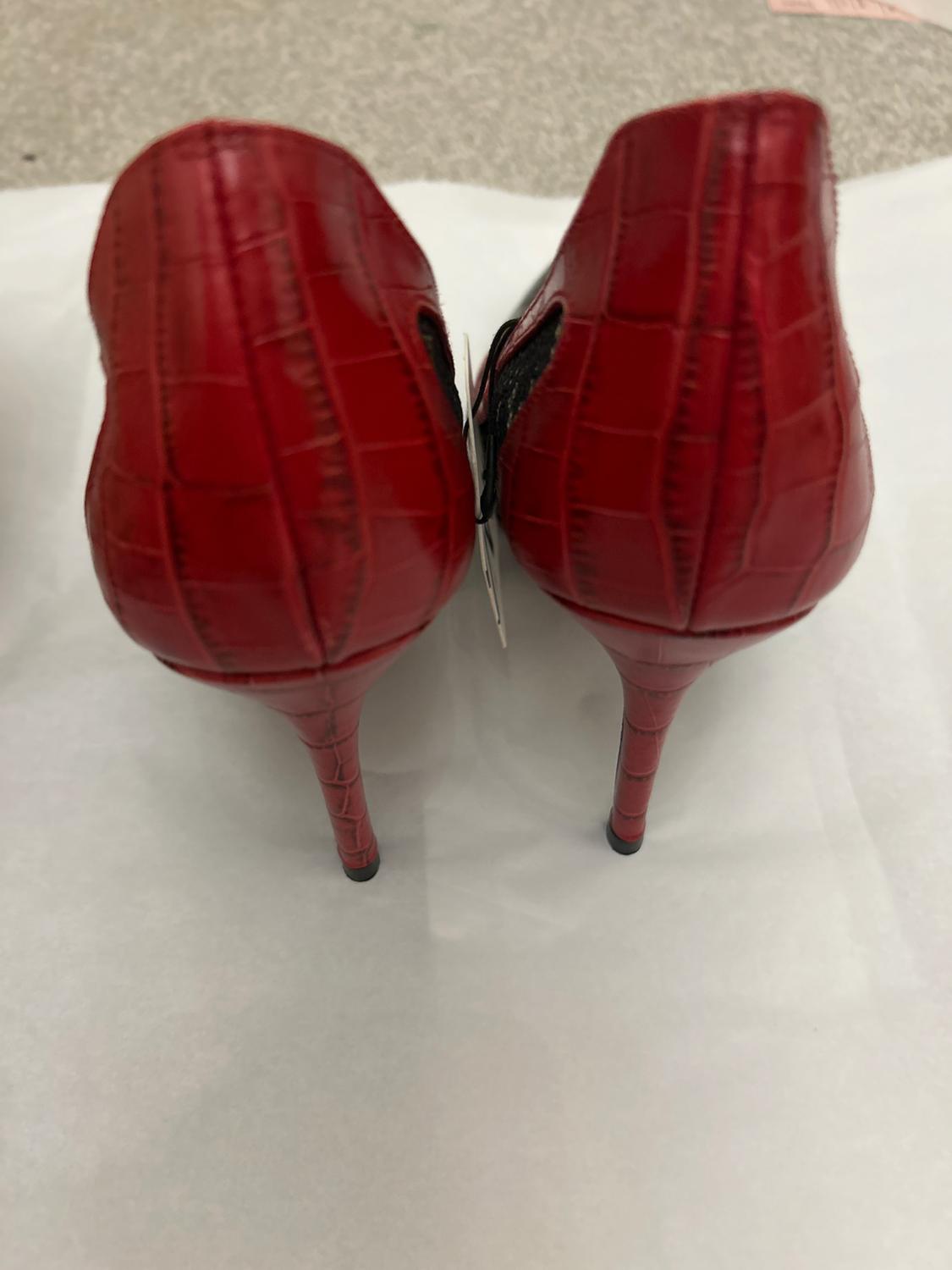 MULTICOLOURED REAL LEATHER HIGH HEEL SHOES - Image 2