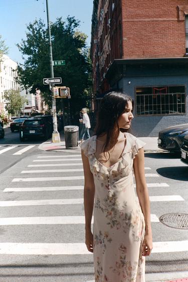 ROBE MIDI À FLEURS - unique de Zara