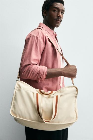 CONTRAST TRAVEL BAG - Beige by Zara - Image 0