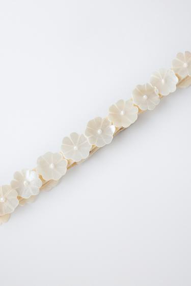 TOUR DE COU FLEURS NACRÉES - Blanc de Zara - Image 3