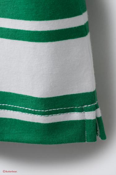 BUTTERBEAR © STRIPED POLO SHIRT - Green by Zara - Image 3