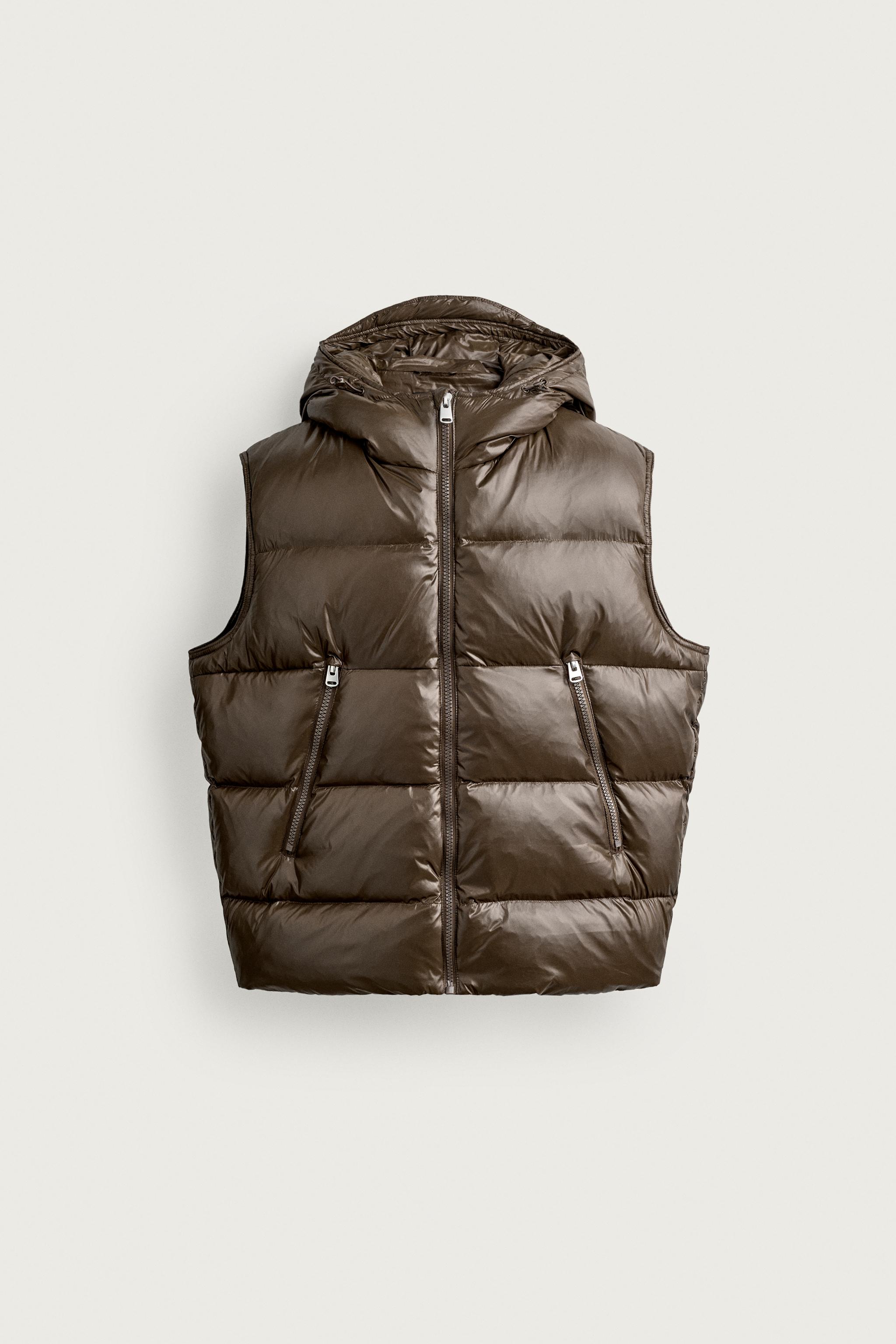Zara %60 KUŞ TÜYÜ - %40 TÜY KARIŞIMLI SU GEÇİRMEZ YELEK görsel 6