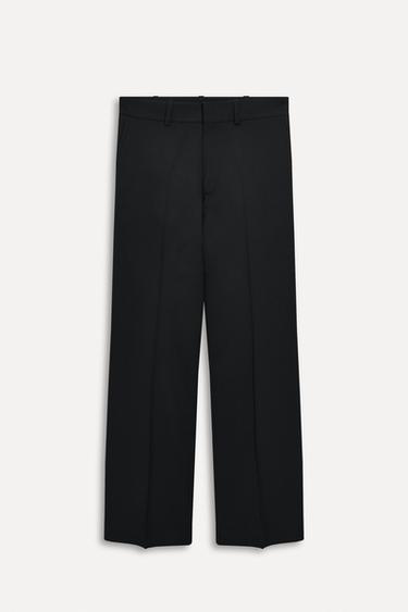 STRAIGHT FIT WOOL BLEND TROUSERS 50TH ANNIVERSARY - Black by Zara - Image 1