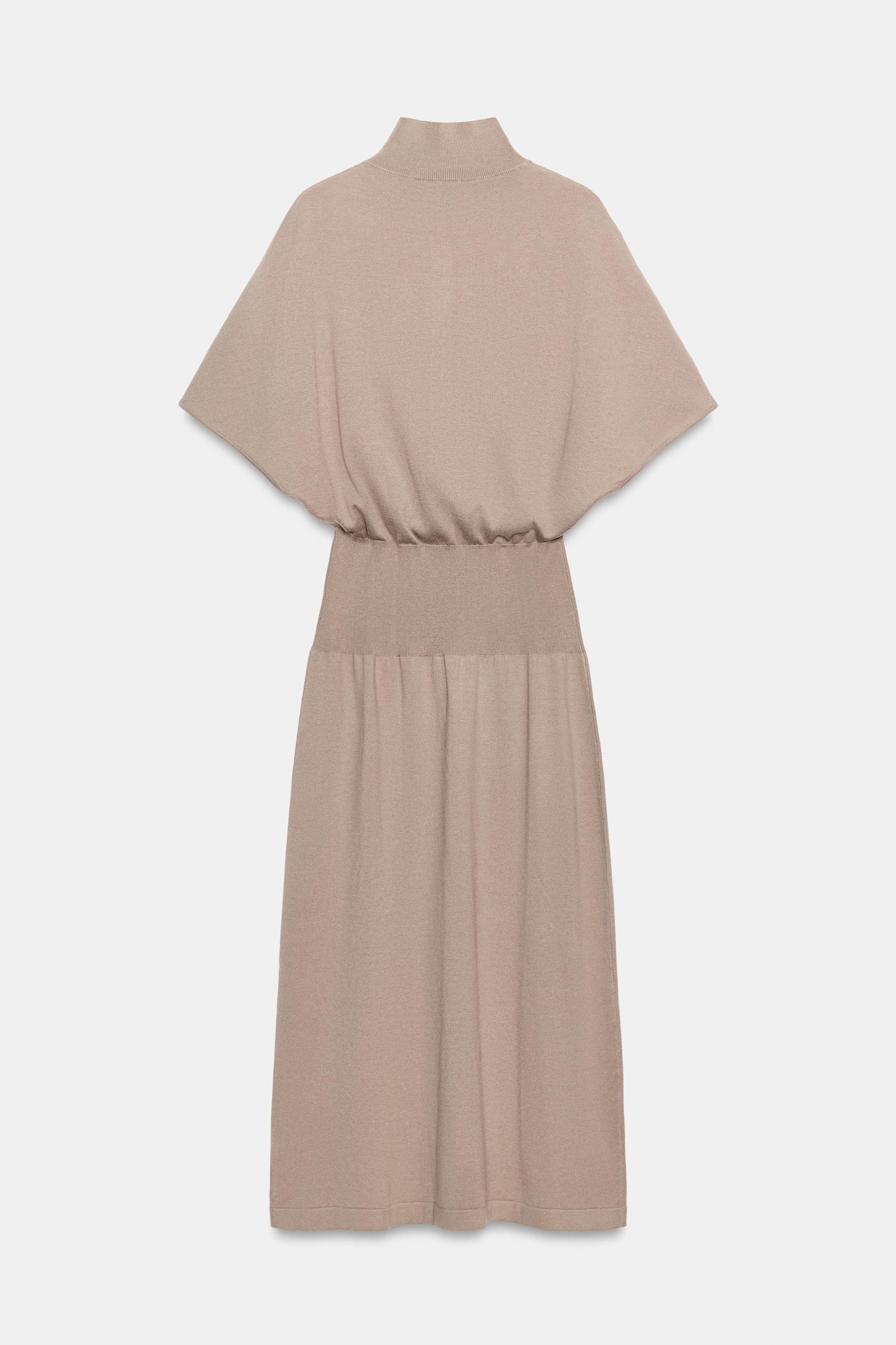 RIBBED-WAIST KNIT MIDI DRESS thumbnail 7