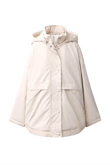 WATER-RESISTANT RUBBERISED RAINCOAT - Ecru by Zara