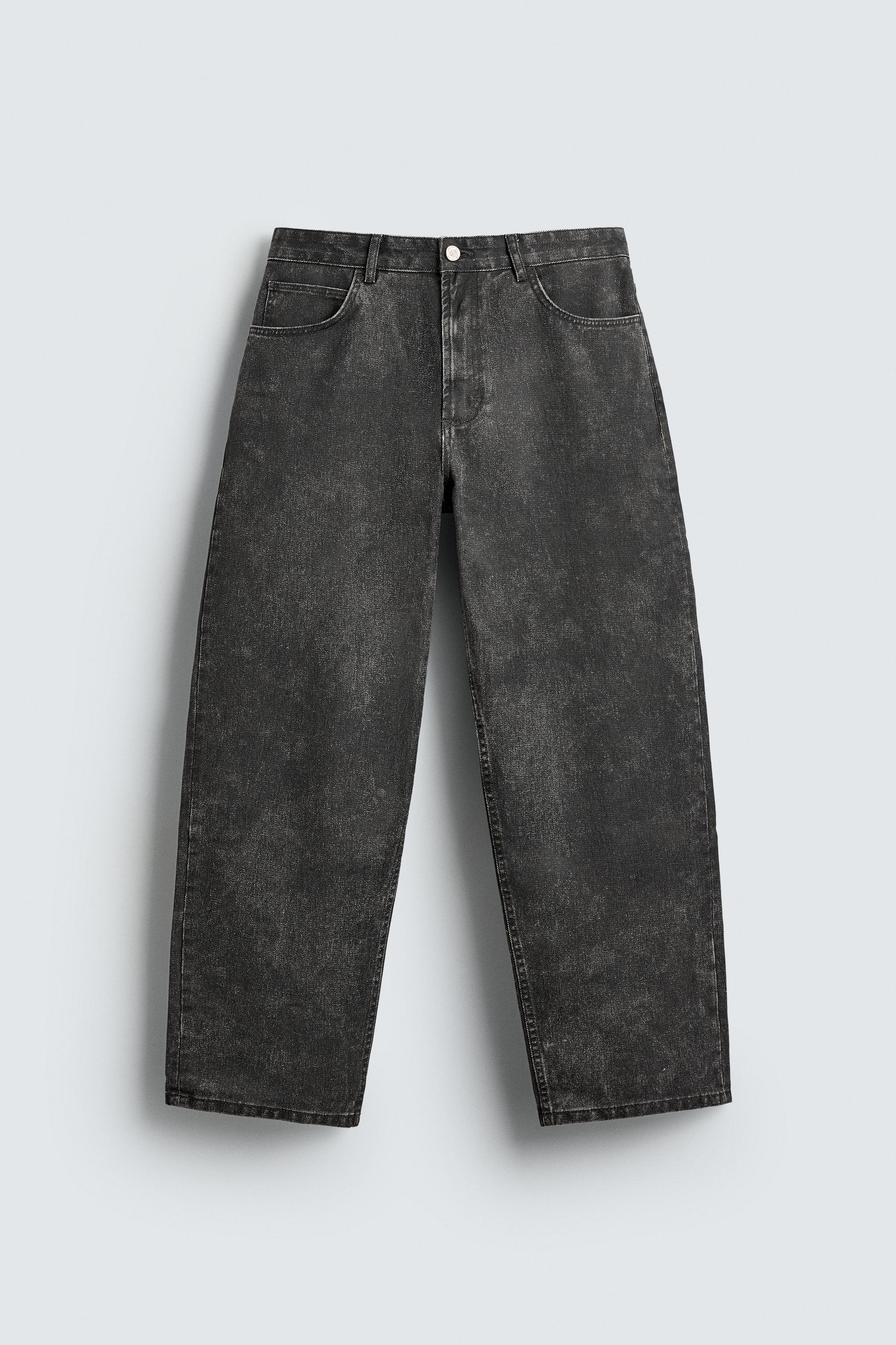 綿 WAXED FINISH TROUSERS - Black | ZARA South Africa