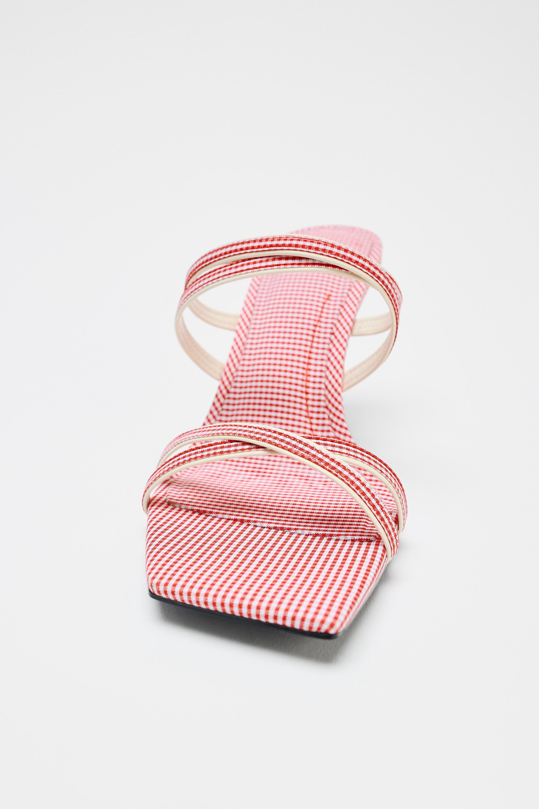 PLAID STRAP WEDGES