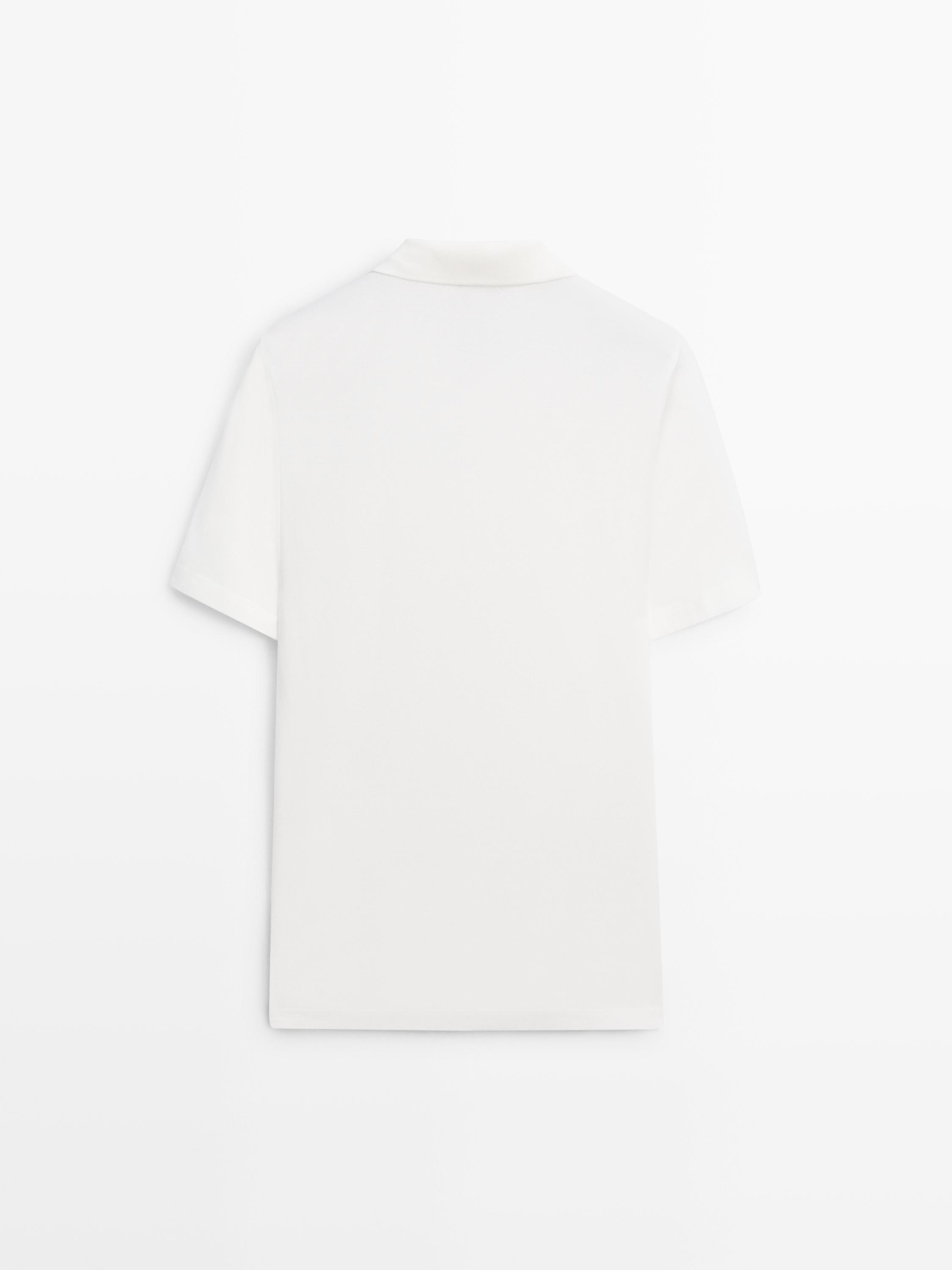Polo en maille de coton à manches courtes