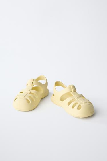 SANDALES STYLE PLAGE PIEDS NUS - Jaune de Zara - Image 4