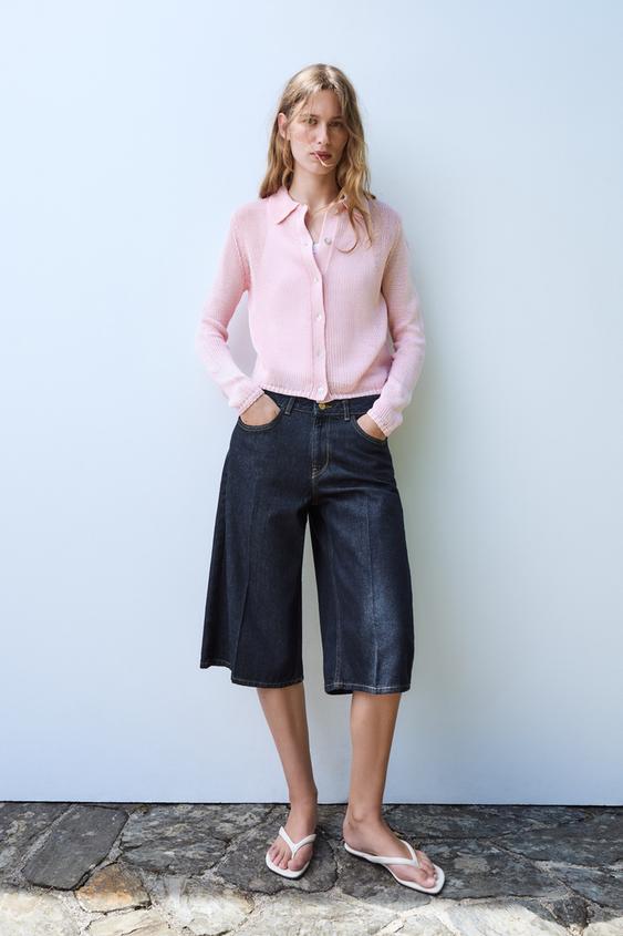 CHAQUETA PUNTO CUELLO POLO - Rosa de Zara - Imagen 0