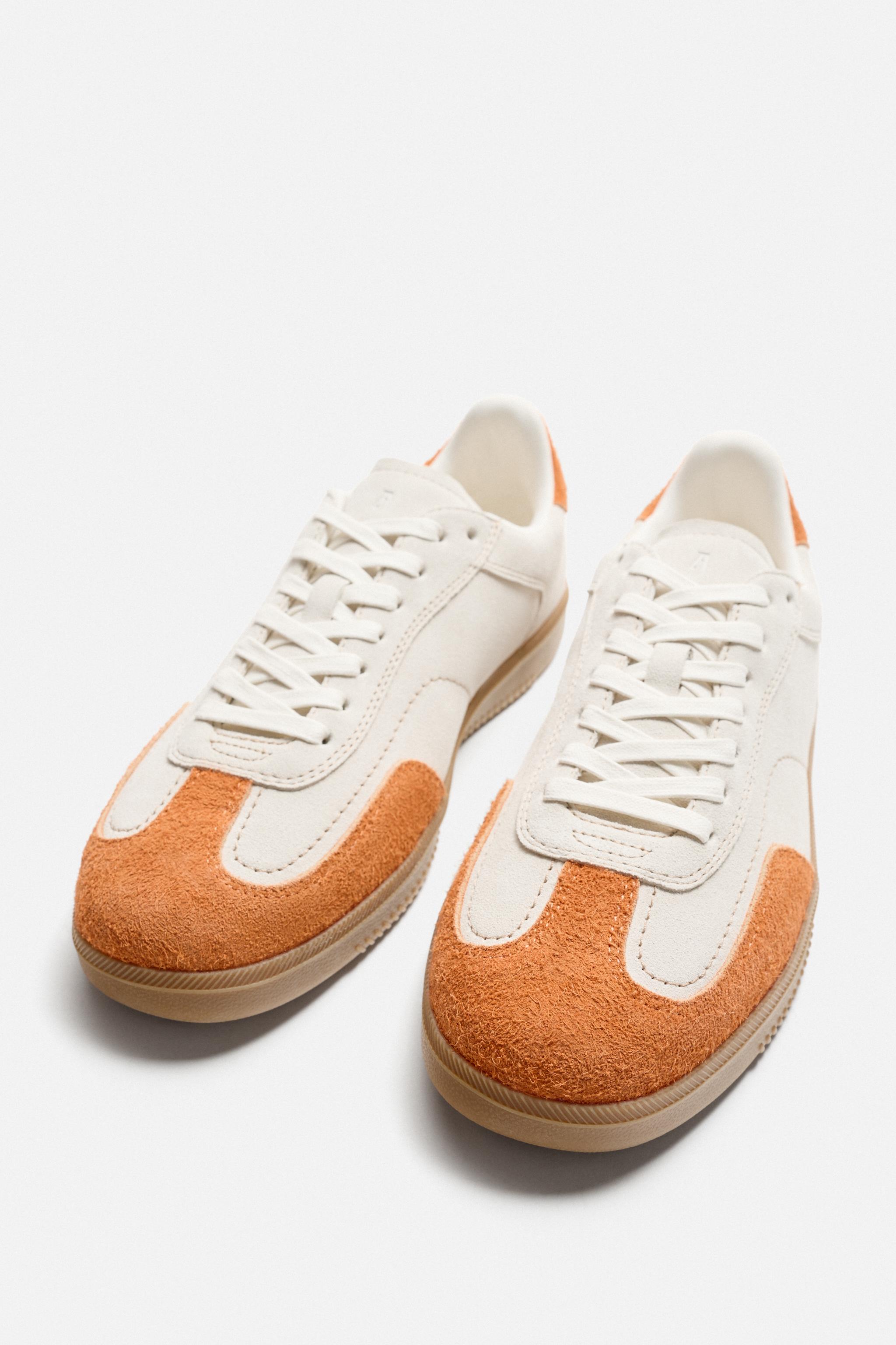 レザースニーカー コントラストソール - マルチカラー | ZARA