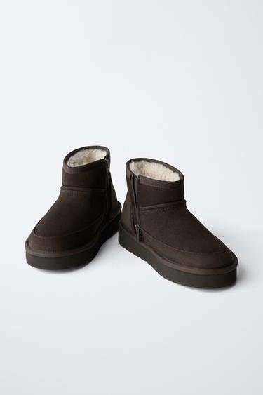 BOTTINES DOUBLÉES - Marron de Zara - Image 3