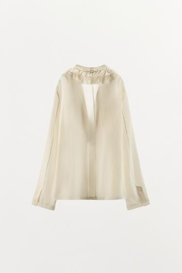 CHEMISE FLUIDE À VOLANTS ZW COLLECTION ÉDITION LIMITÉE - Écru clair de Zara - Image 3