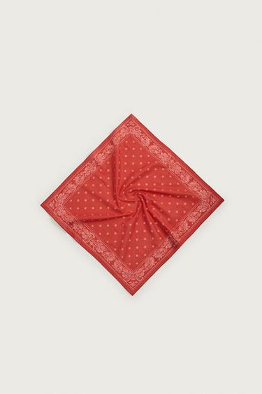 PAISLEY PRINT BANDANA - Red by Zara