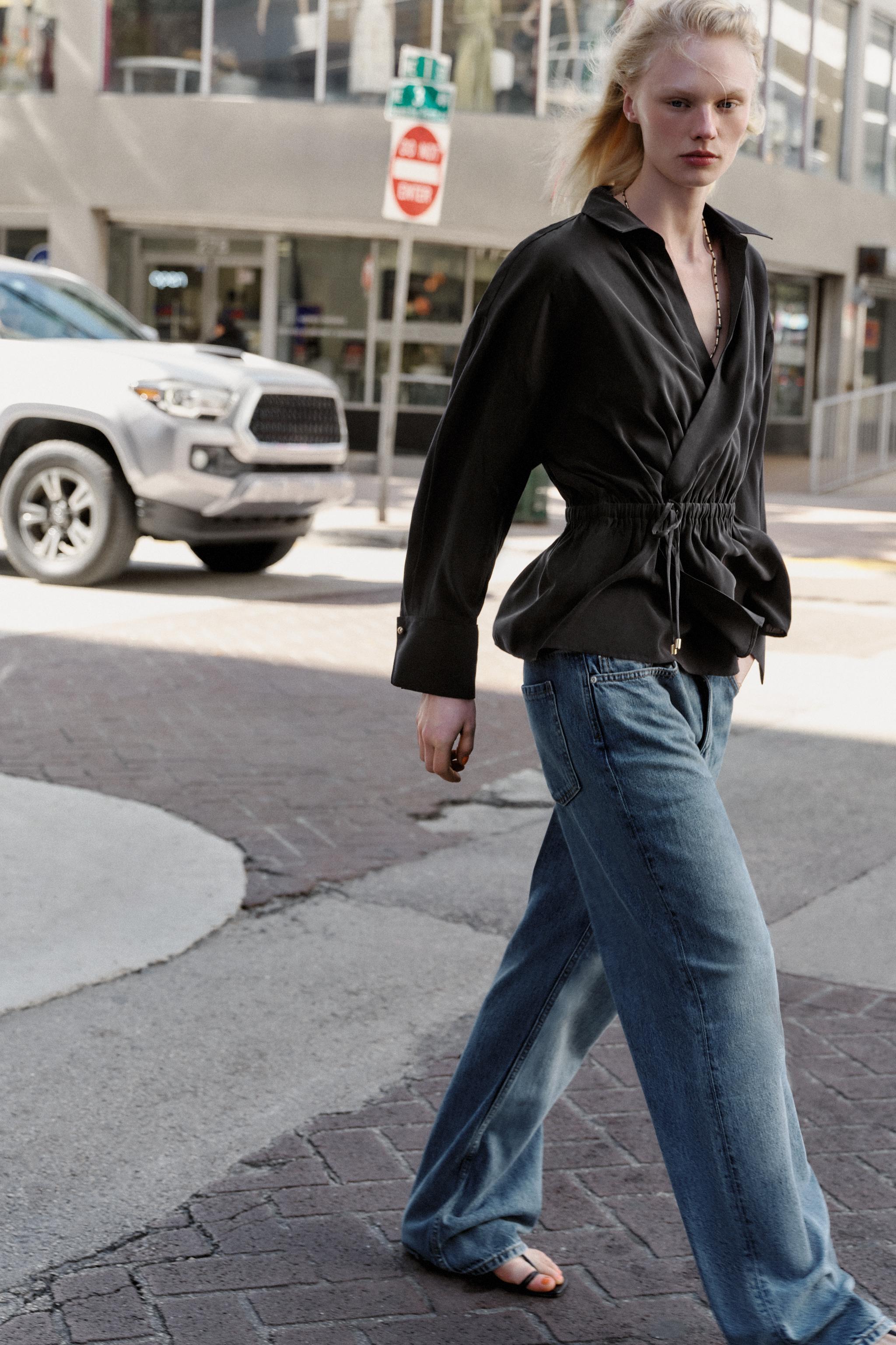 サファリフルイドシャツ - ブラック | ZARA Japan / 日本