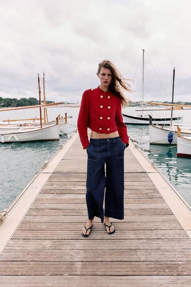 Z1975 MID-WAIST CULOTTES JEANS - Blue by Zara