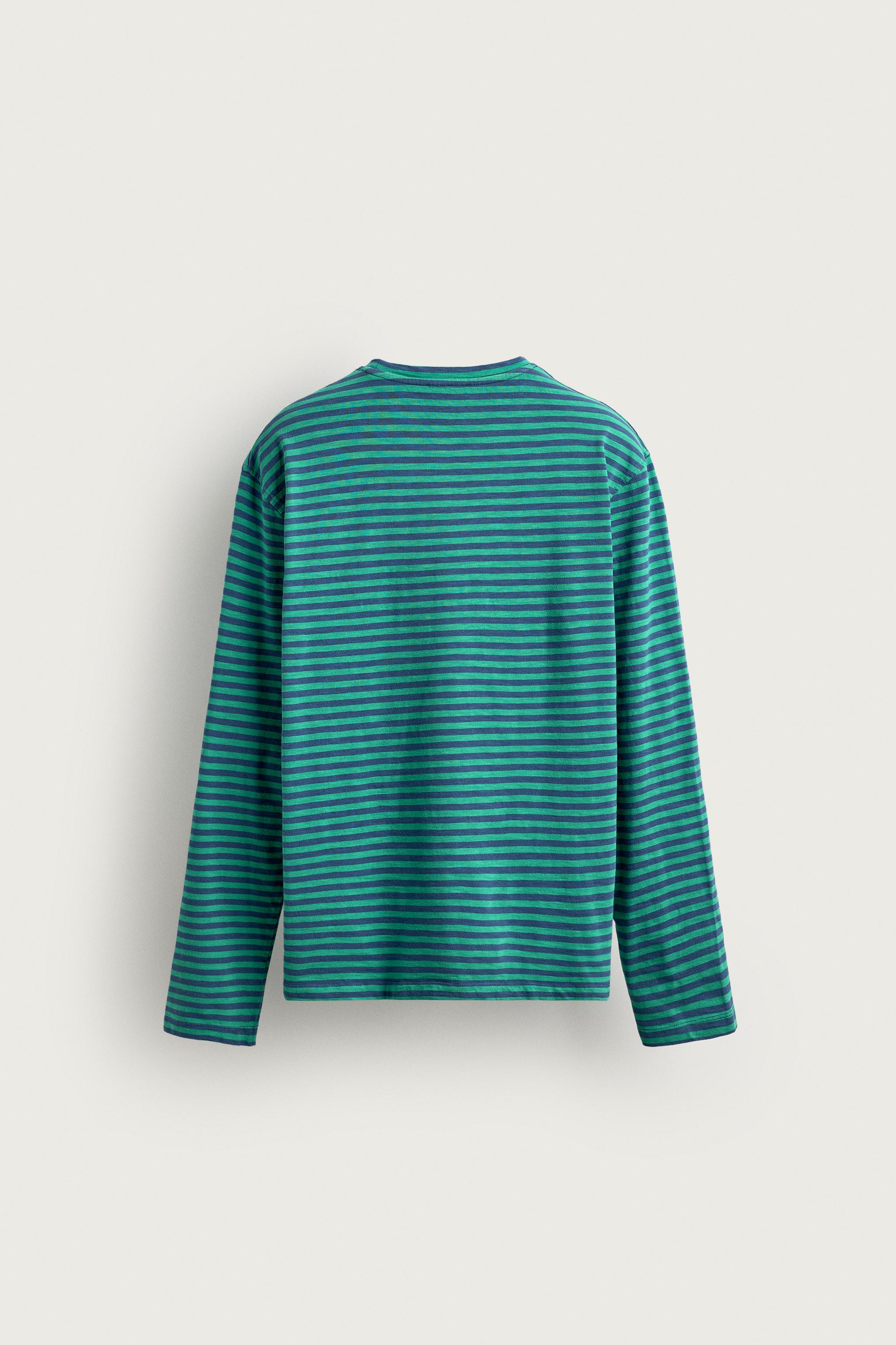 RELAXED FIT STRIPED JACQUARD T-SHIRT