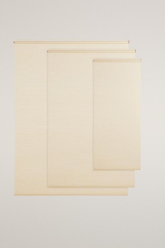 CURTAIN | JUTE ROLLER BLIND WITH MEDIUM OPACITY - Ecru by Zara - Image 0